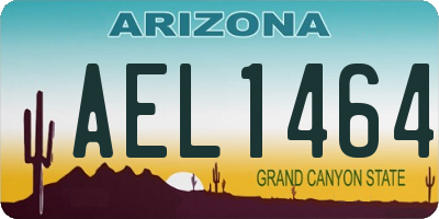 AZ license plate AEL1464