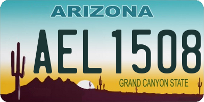 AZ license plate AEL1508