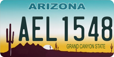 AZ license plate AEL1548