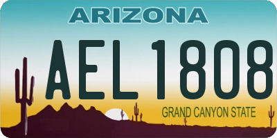 AZ license plate AEL1808