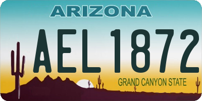 AZ license plate AEL1872
