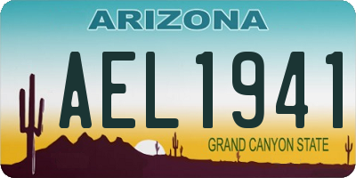 AZ license plate AEL1941