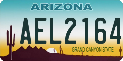 AZ license plate AEL2164