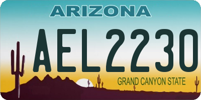 AZ license plate AEL2230