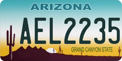 AZ license plate AEL2235