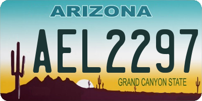 AZ license plate AEL2297