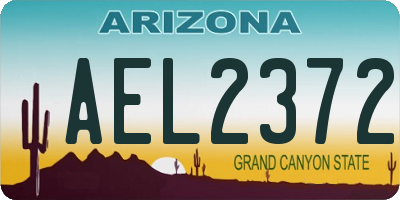 AZ license plate AEL2372