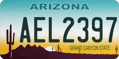 AZ license plate AEL2397