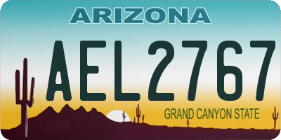 AZ license plate AEL2767