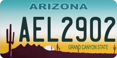 AZ license plate AEL2902