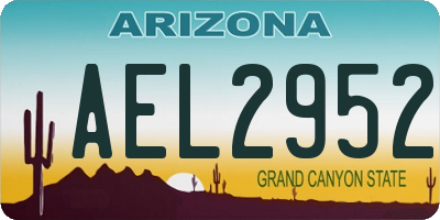 AZ license plate AEL2952