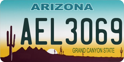 AZ license plate AEL3069