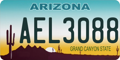 AZ license plate AEL3088