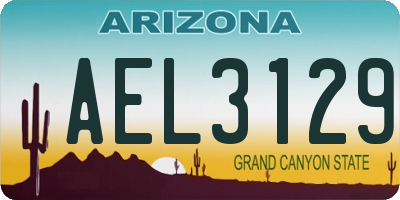 AZ license plate AEL3129