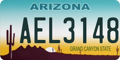 AZ license plate AEL3148
