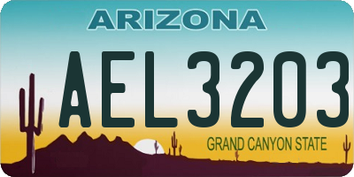 AZ license plate AEL3203