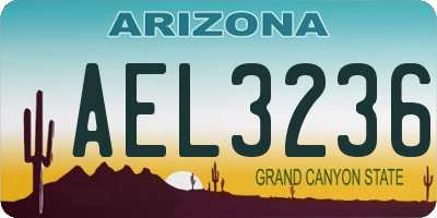 AZ license plate AEL3236