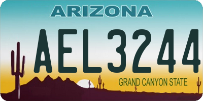AZ license plate AEL3244