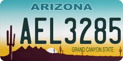 AZ license plate AEL3285
