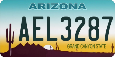 AZ license plate AEL3287