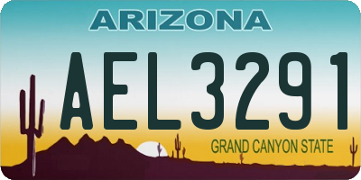 AZ license plate AEL3291
