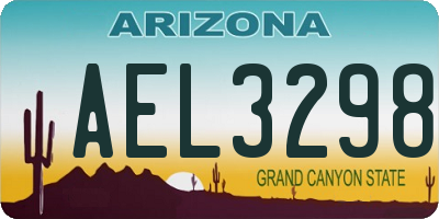 AZ license plate AEL3298