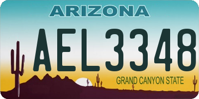 AZ license plate AEL3348