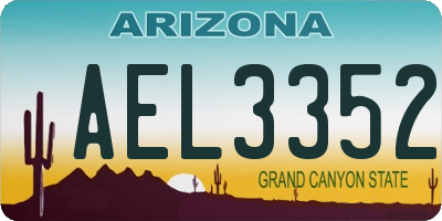 AZ license plate AEL3352