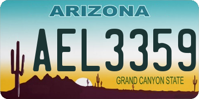 AZ license plate AEL3359