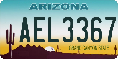 AZ license plate AEL3367