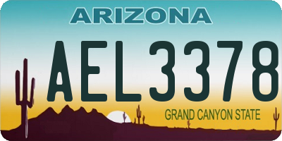 AZ license plate AEL3378