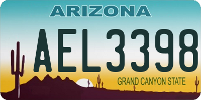 AZ license plate AEL3398