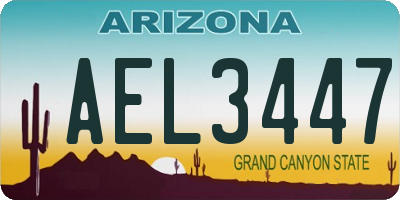 AZ license plate AEL3447