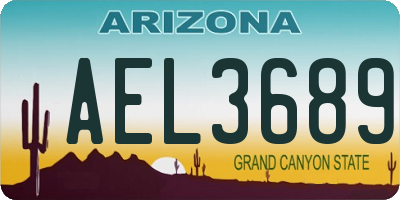 AZ license plate AEL3689