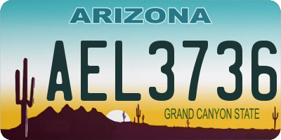 AZ license plate AEL3736