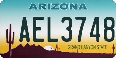 AZ license plate AEL3748