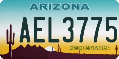 AZ license plate AEL3775