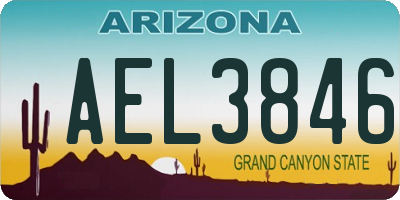 AZ license plate AEL3846