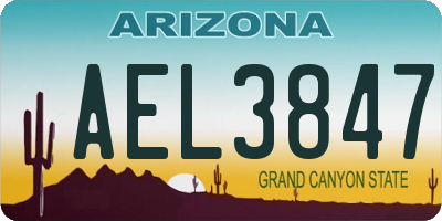 AZ license plate AEL3847