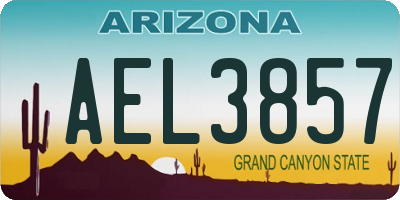 AZ license plate AEL3857