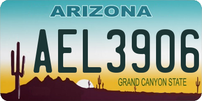 AZ license plate AEL3906