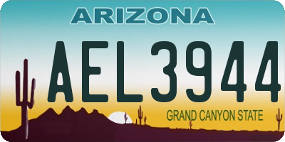 AZ license plate AEL3944