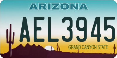 AZ license plate AEL3945