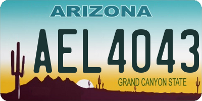 AZ license plate AEL4043