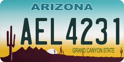 AZ license plate AEL4231