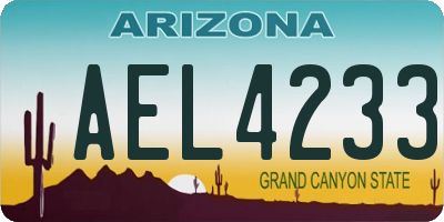 AZ license plate AEL4233