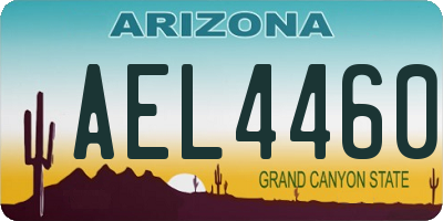 AZ license plate AEL4460