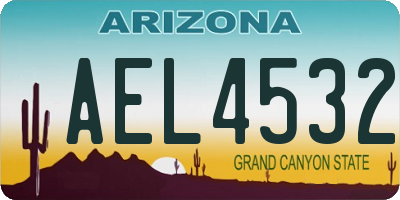 AZ license plate AEL4532