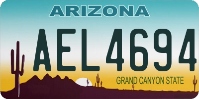 AZ license plate AEL4694