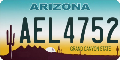 AZ license plate AEL4752